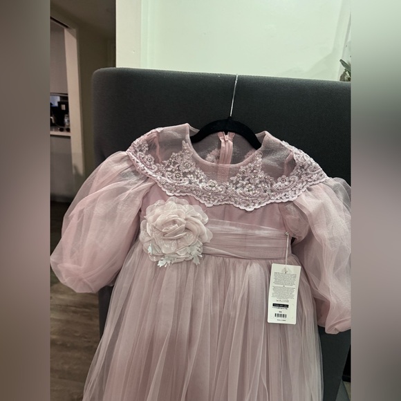 PINK GIRL Elegant Pink Tulle Dress for Girls - Picture 8 of 10